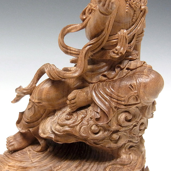 仏像 販売 龍祥-Ryusho- | 仏像や木彫り・縁起物などの販売・通販 / 白檀 自在観音 台座27cm 本体18cm