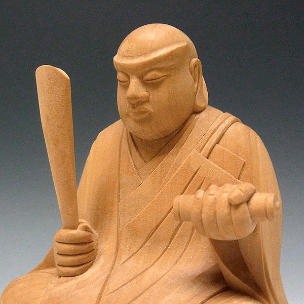 仏像 販売 龍祥-Ryusho- | 仏像や木彫り・縁起物などの販売・通販 / 柘植 日蓮上人 16cm 木彫り 仏像