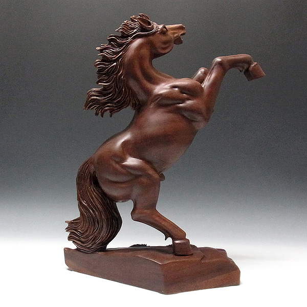 仏像 販売 龍祥-Ryusho- | 仏像や木彫り・縁起物などの販売・通販 / 花梨 木彫りの馬 56cm