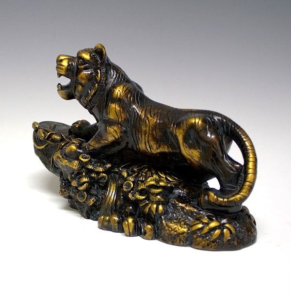 仏像 販売 龍祥-Ryusho- | 仏像や木彫り・縁起物などの販売・通販 / 猛虎 (古色) 13cm