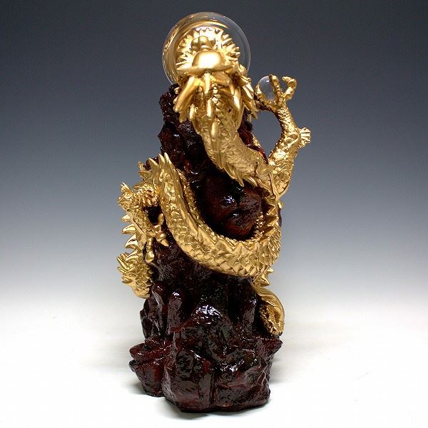 仏像 販売 龍祥-Ryusho- | 仏像や木彫り・縁起物などの販売・通販 / 風水龍 双龍 (特大) 高さ42cm 置物