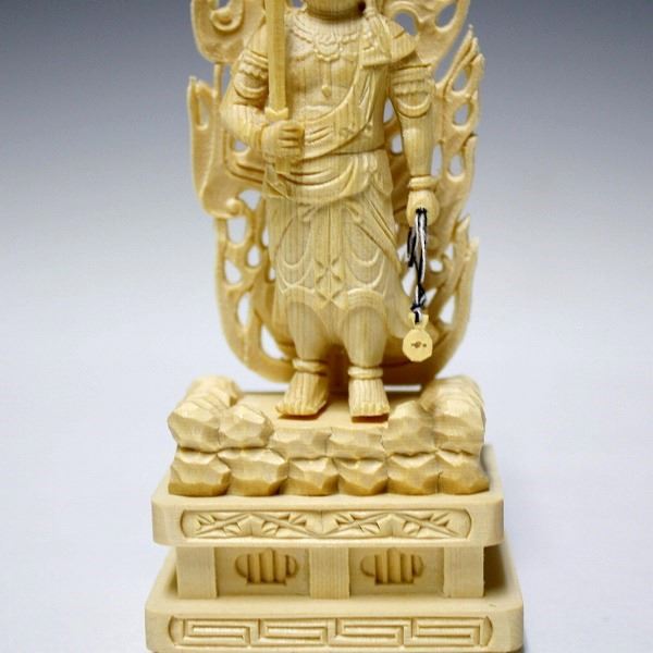 仏像 販売 龍祥-Ryusho- | 仏像や木彫り・縁起物などの販売・通販 / 桧 極小仏・不動明王 13cm 木彫り 仏像