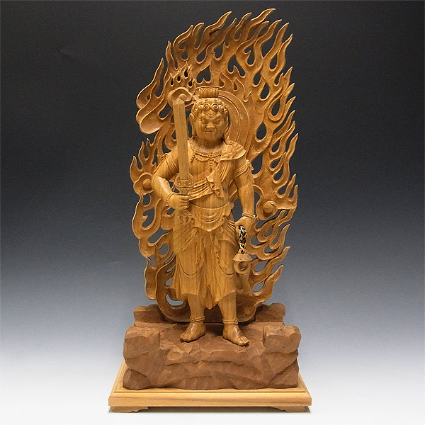 不動明王立像 木彫り - コレクション