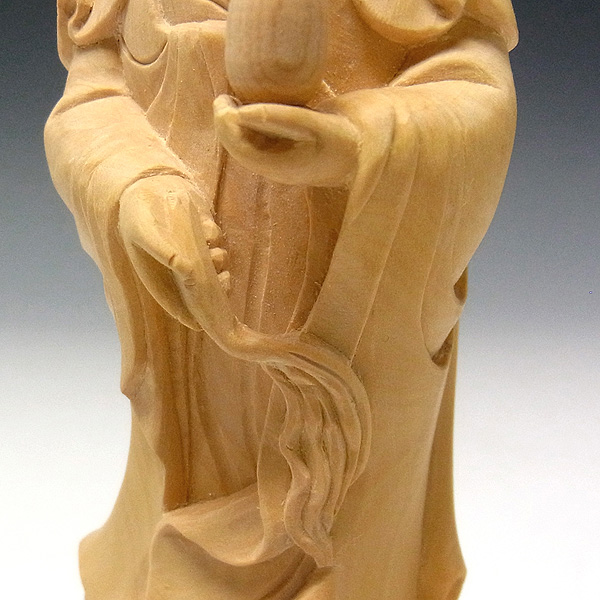 仏像 販売 龍祥-Ryusho- | 仏像や木彫り・縁起物などの販売・通販 / 柘植 観音菩薩 立像 17cm 木彫り 仏像