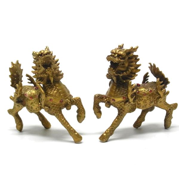 仏像 販売 龍祥-Ryusho- | 仏像や木彫り・縁起物などの販売・通販 / 風水開運置物 銅器麒麟 雌雄一対