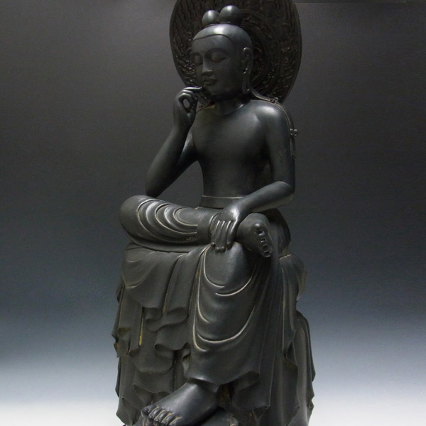 仏像 販売 龍祥-Ryusho- | 仏像や木彫り・縁起物などの販売・通販 / 楠 古色弥勒菩薩 75cm