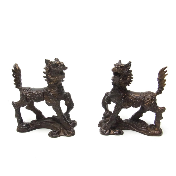 仏像 販売 龍祥-Ryusho- | 仏像や木彫り・縁起物などの販売・通販 / 銅器 麒麟 雌雄セット 7cm