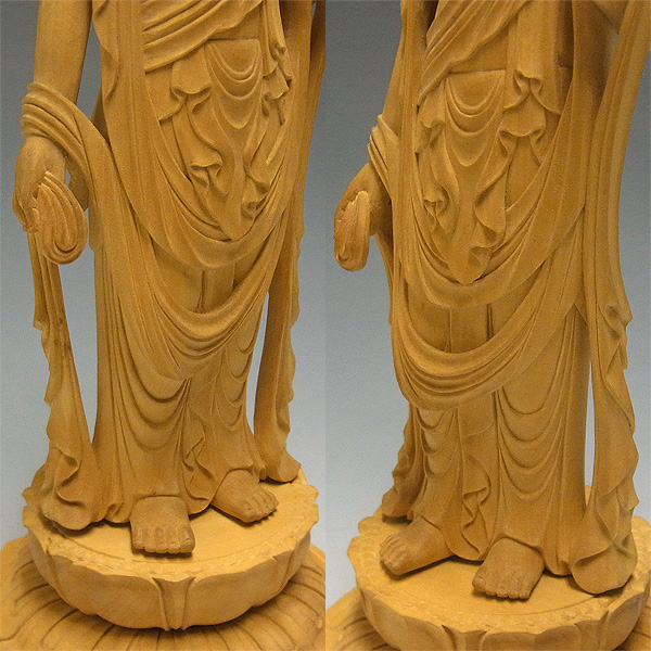仏像 販売 龍祥-Ryusho- | 仏像や木彫り・縁起物などの販売・通販 / 柘植 聖観音菩薩 31.5cm