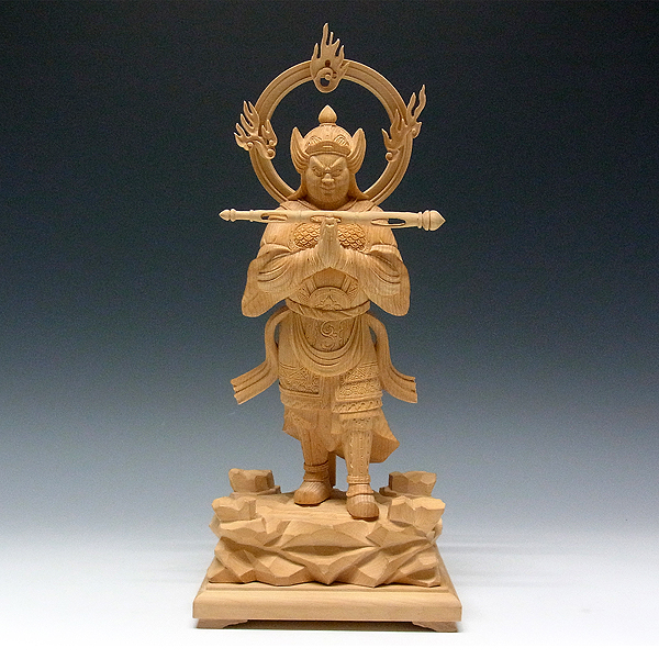 木彫仏像/八大童子30cm桧木（八体一組） - 仏像