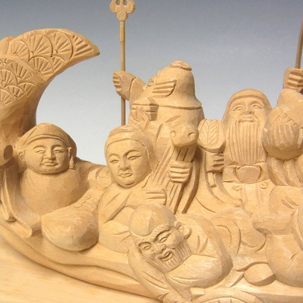 木彫り 七福神 船 置物 仏像 販売 龍祥-Ryusho- | 仏像や木彫り・縁起物などの販売・通販 / 桧