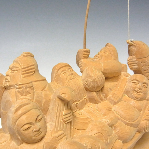 木彫り 七福神 船 置物 仏像 販売 龍祥-Ryusho- | 仏像や木彫り・縁起物などの販売・通販 / 桧