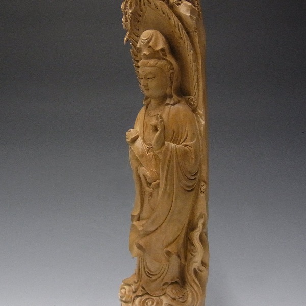 仏像 販売 龍祥-Ryusho- | 仏像や木彫り・縁起物などの販売・通販 / 白檀 観音菩薩 42cm 木彫り 仏像