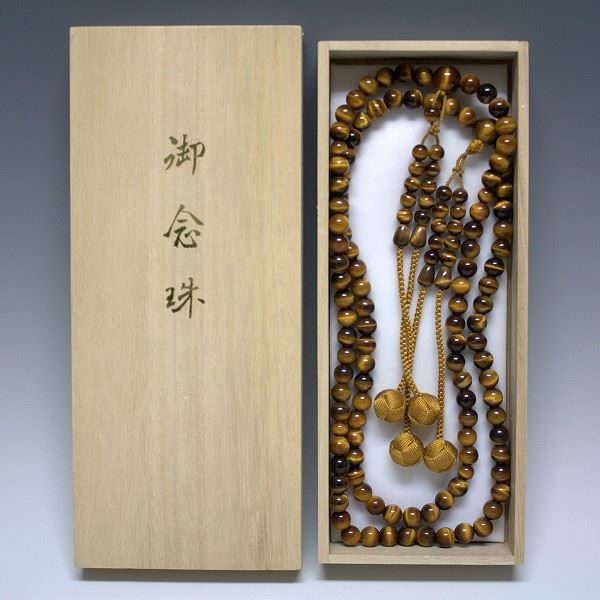 本連数珠(念珠) 虎目石(タイガーアイ) 10mm/108珠