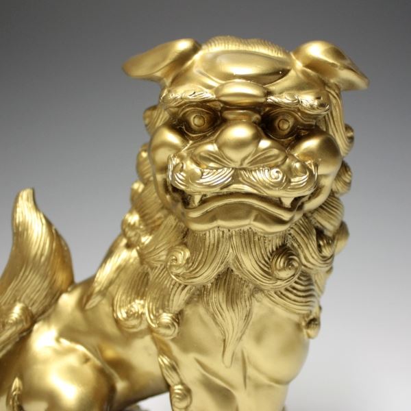 仏像 販売 龍祥-Ryusho- | 仏像や木彫り・縁起物などの販売・通販 / 狛犬 (獅子狛犬) 20cm 風水 開運 置物