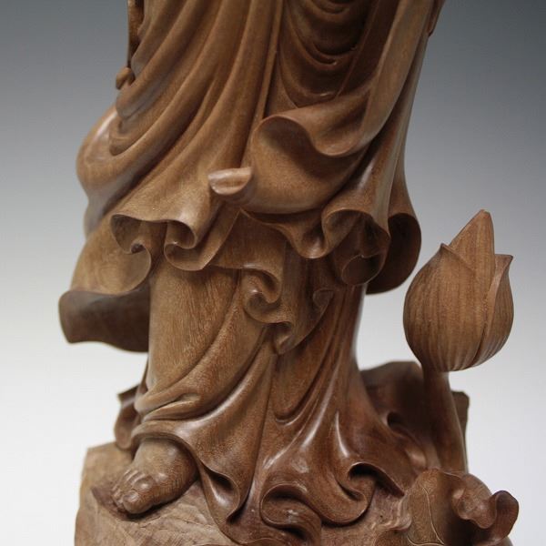 仏像 販売 龍祥-Ryusho- | 仏像や木彫り・縁起物などの販売・通販 / 白檀 観音菩薩 43cm 木彫り 仏像
